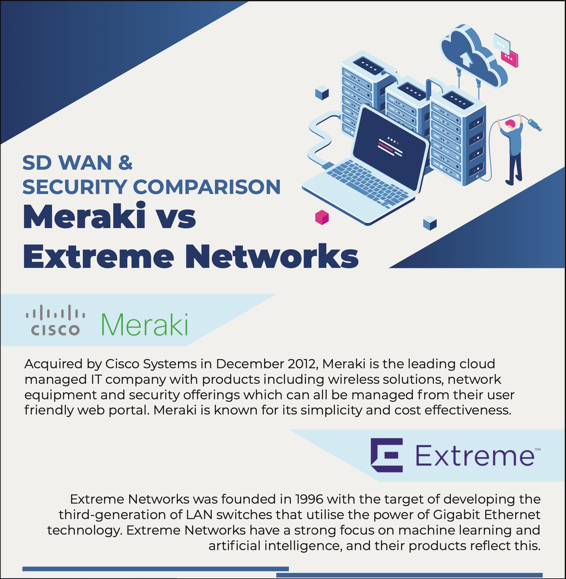 Meraki vs Extreme Networks Infographic