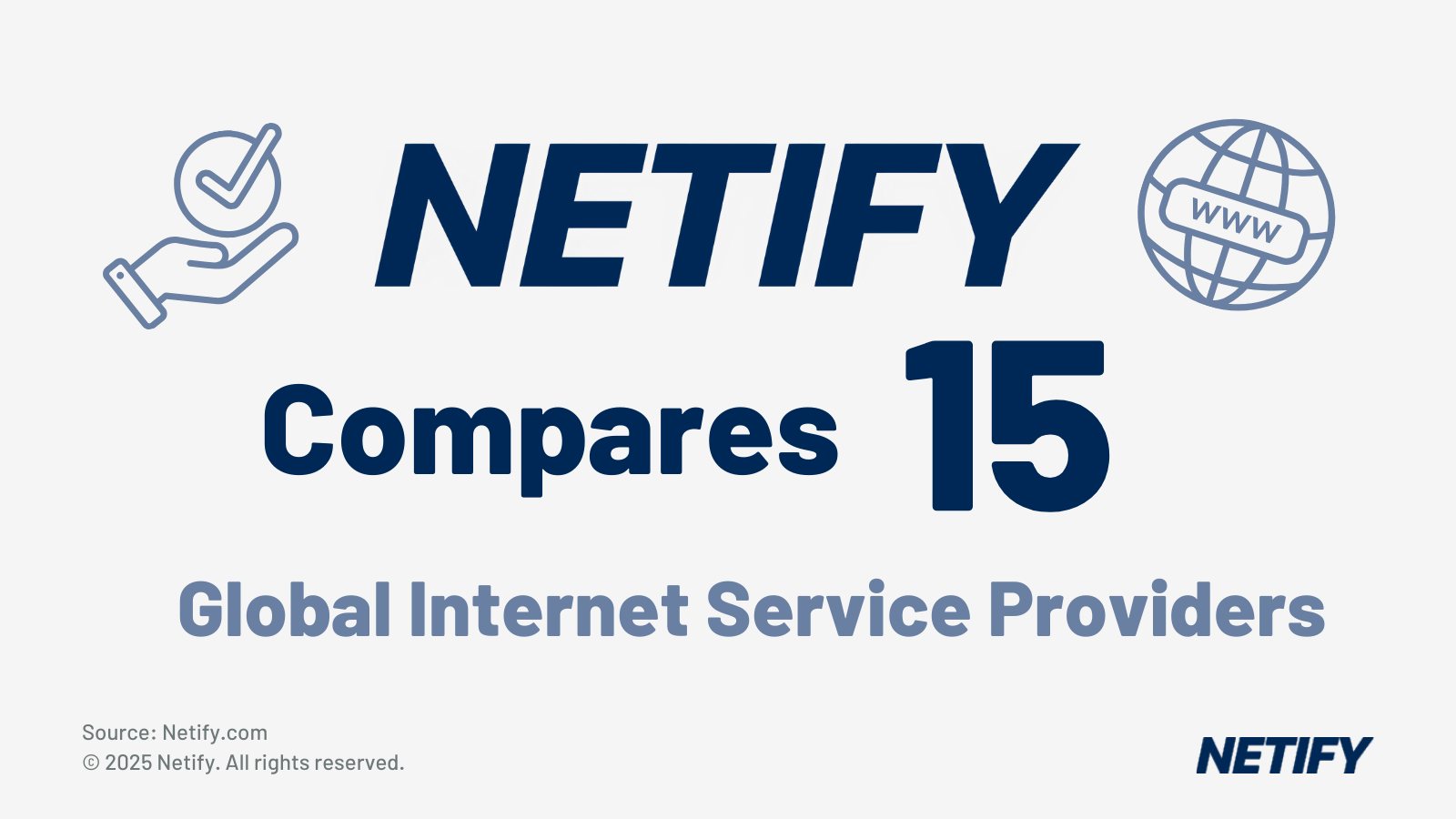 Netify Compares 15 Global Internet Service Providers, including managed service providers and network operators from around the world.